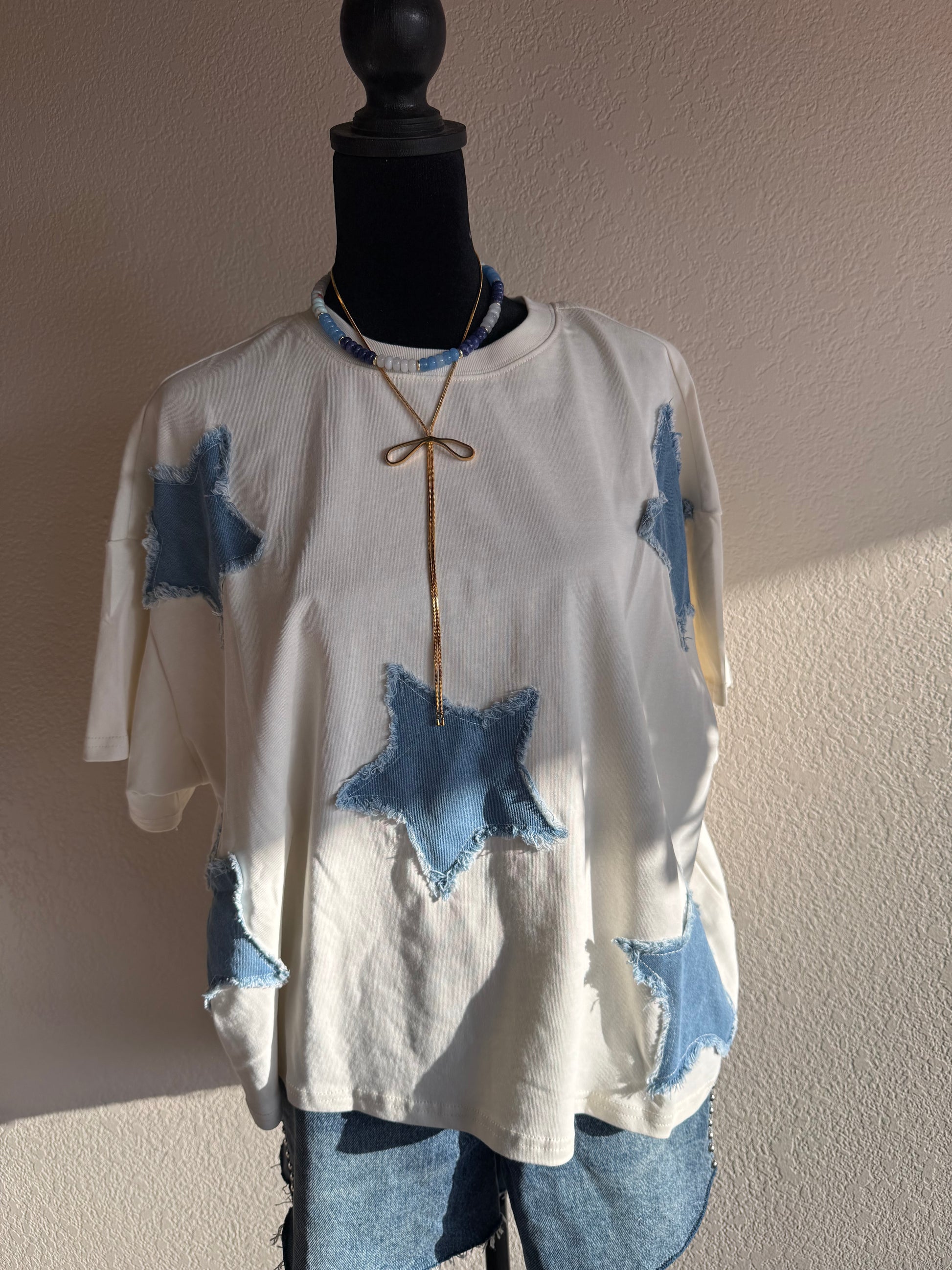 Denim star shirt