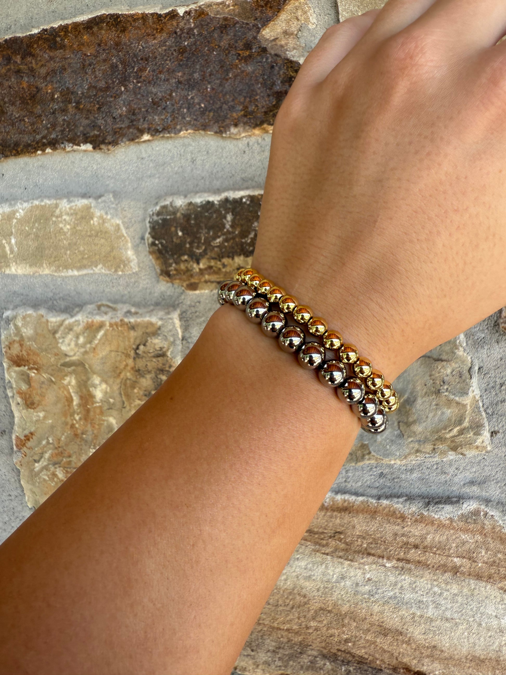 Silver Beaded Bracelet