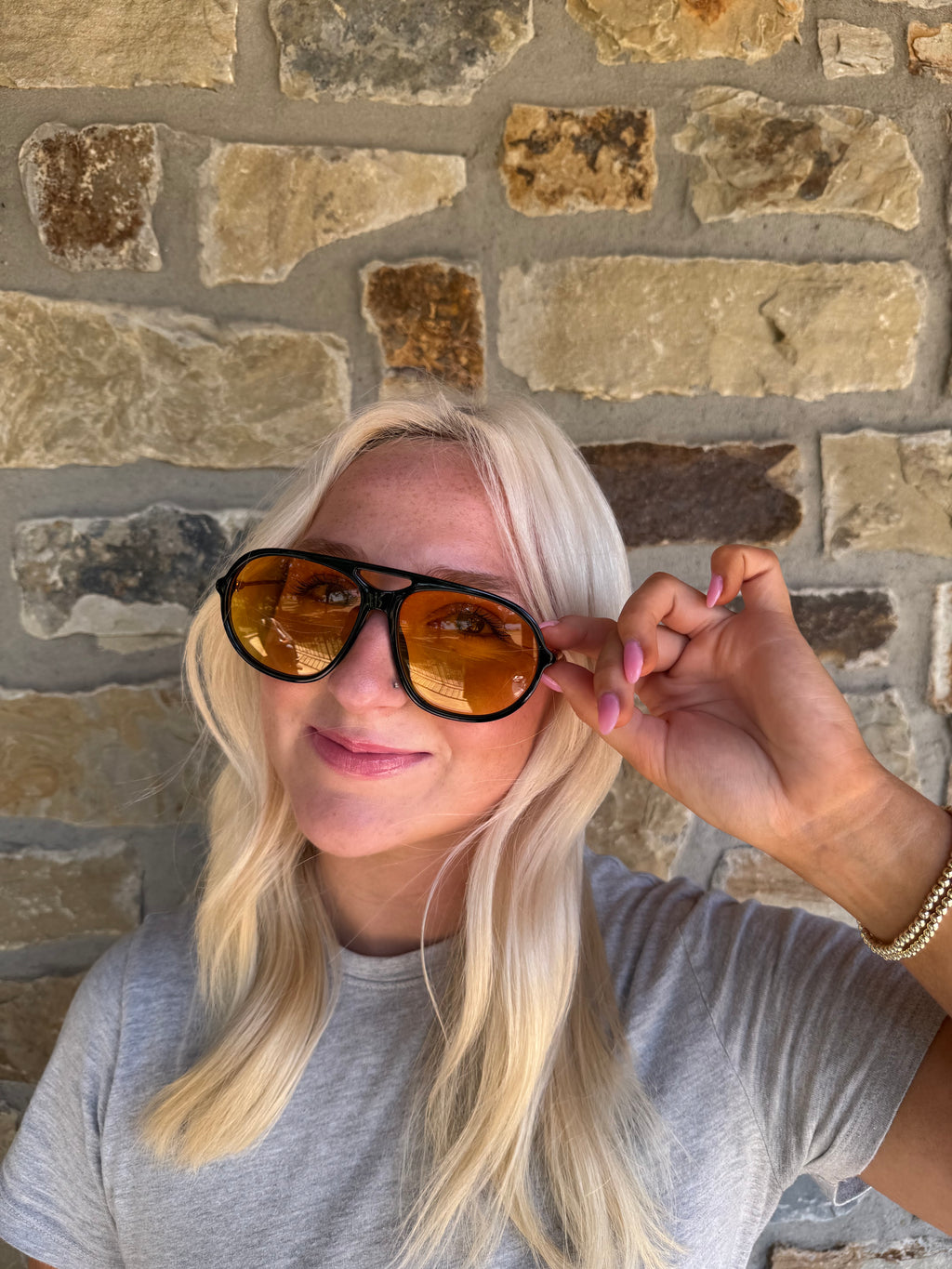 Yellow Tint Brow Sunglasses
