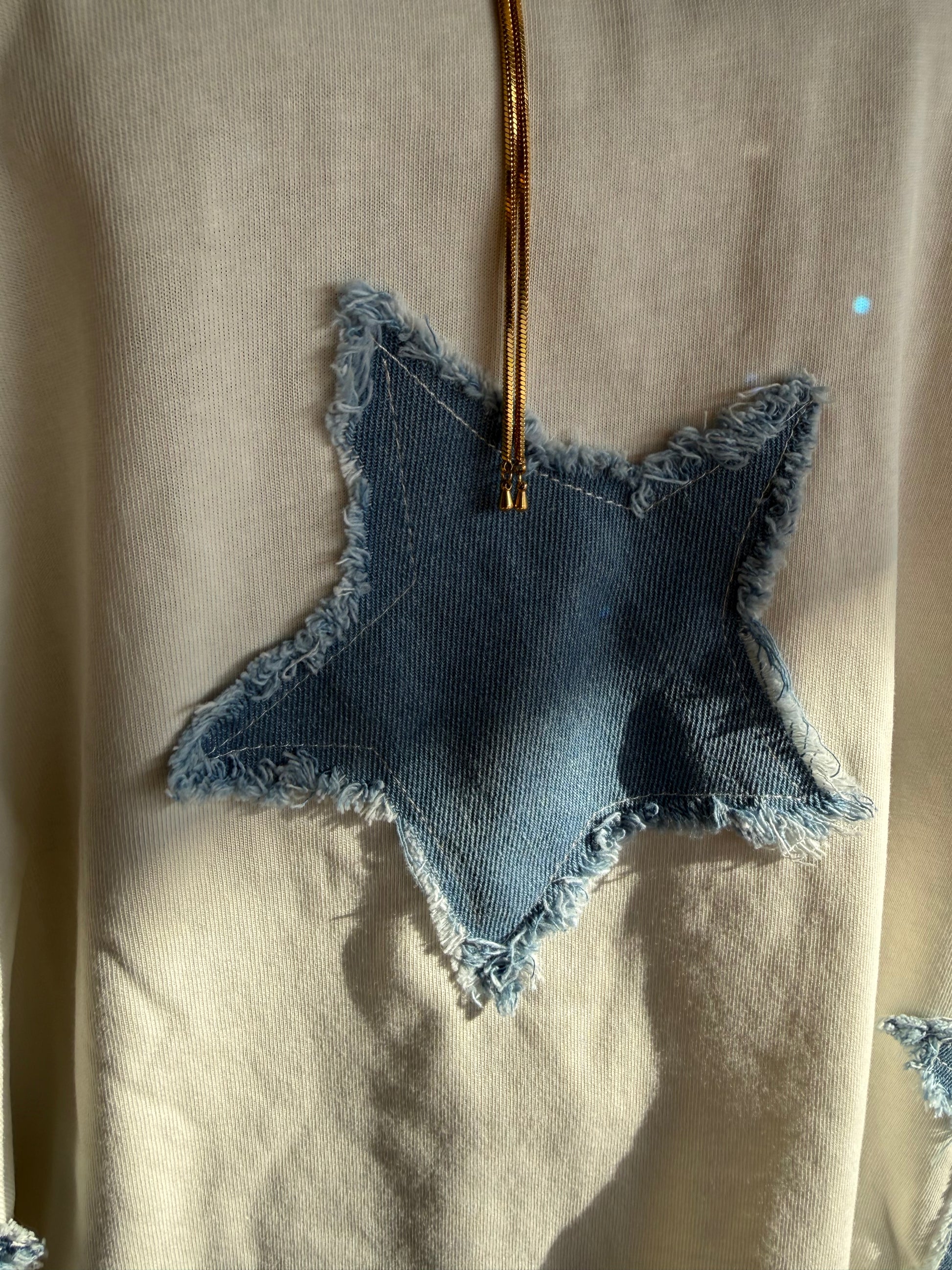 Denim star shirt