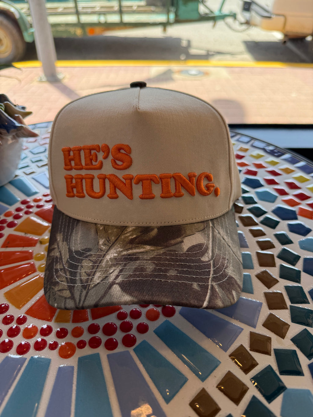 He’s Hunting. Hat