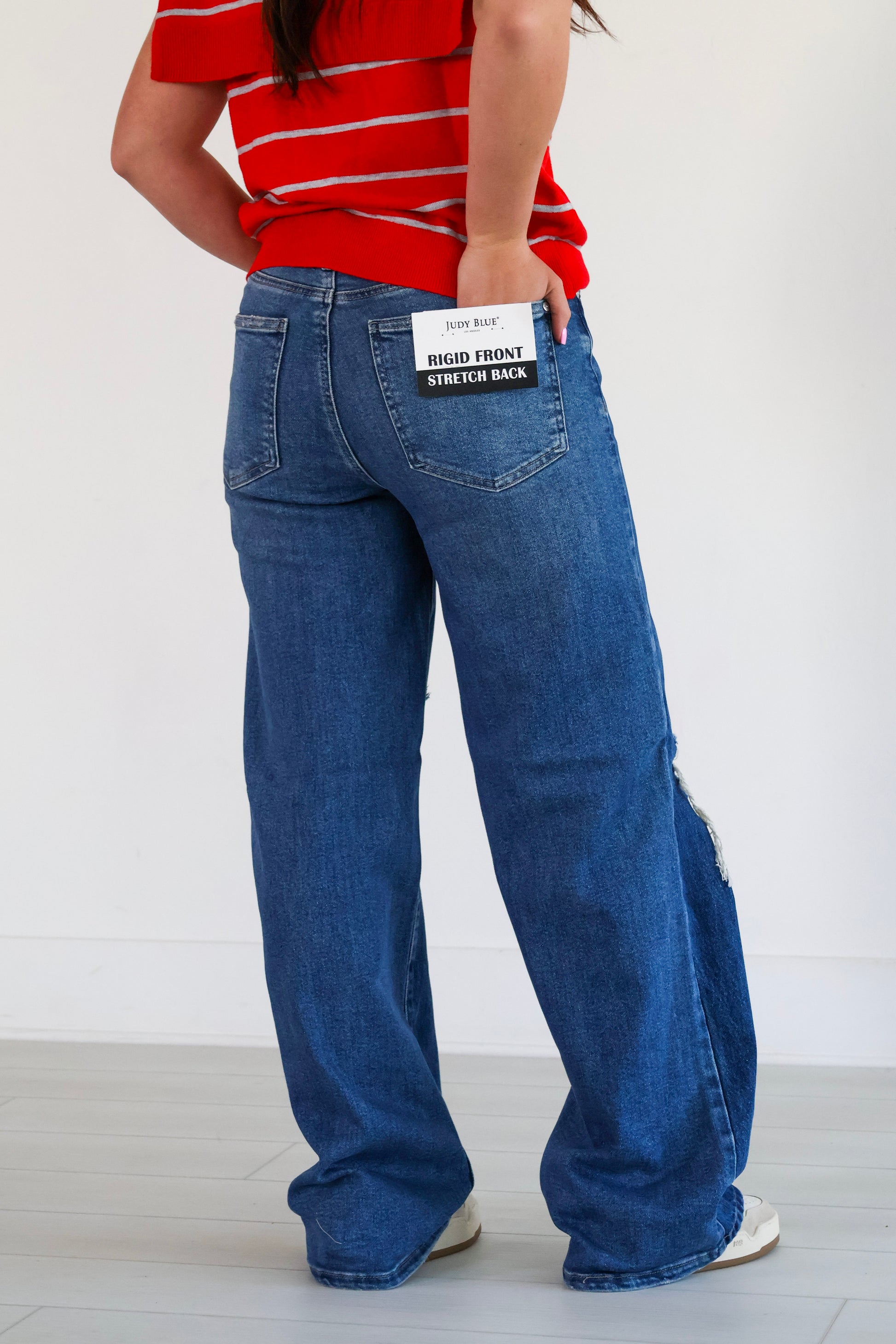 Wide Leg Ripped Jeans