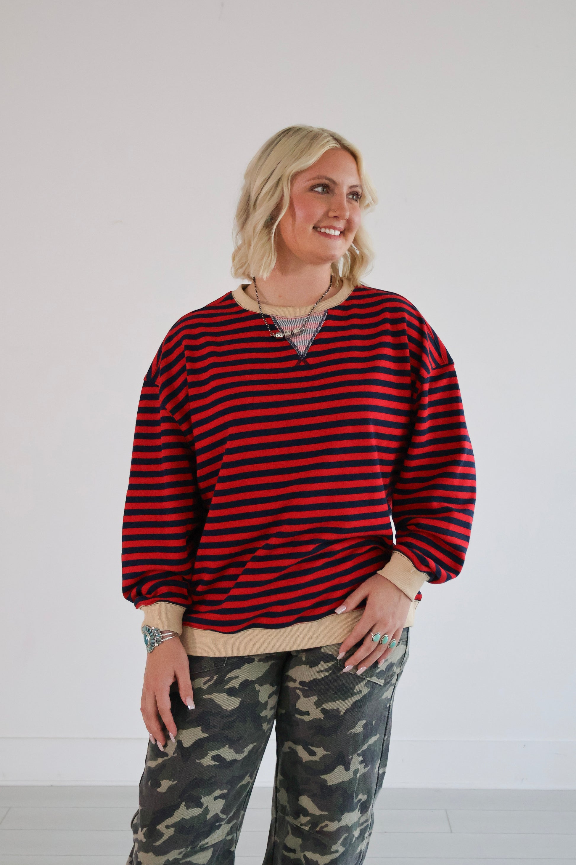 stripe sweatshirt