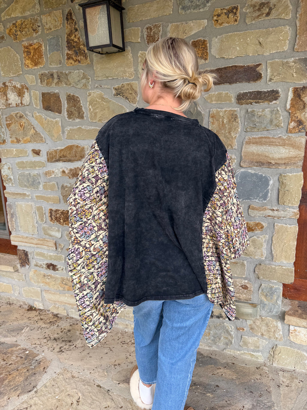 Print Poncho Top