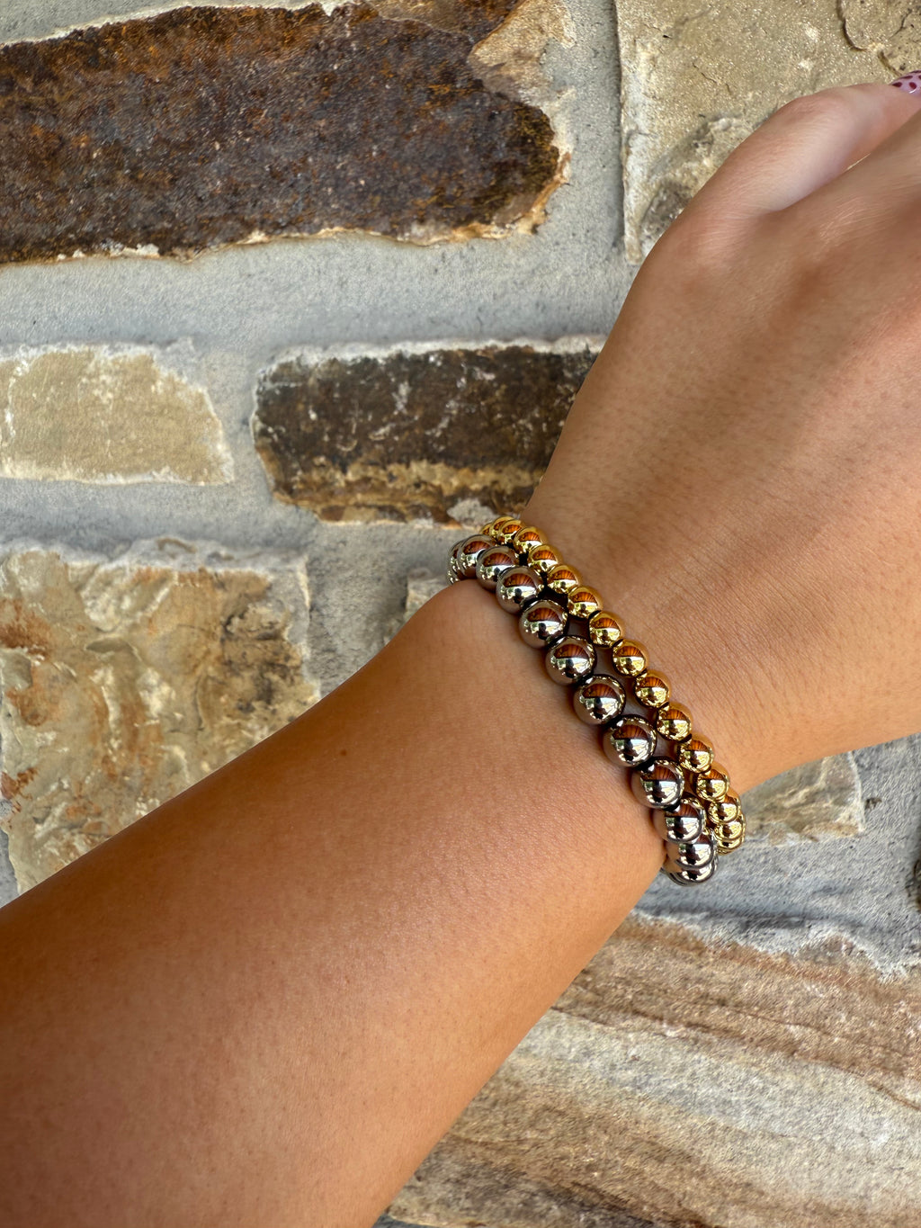 Silver Beaded Bracelet
