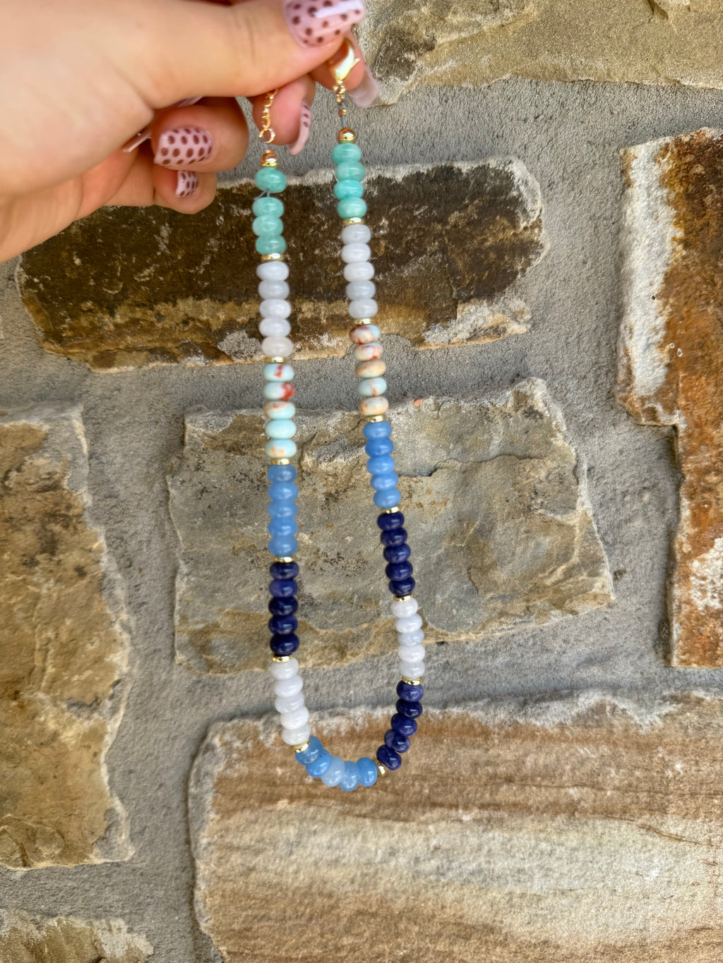 Blue Beaded Nacklace