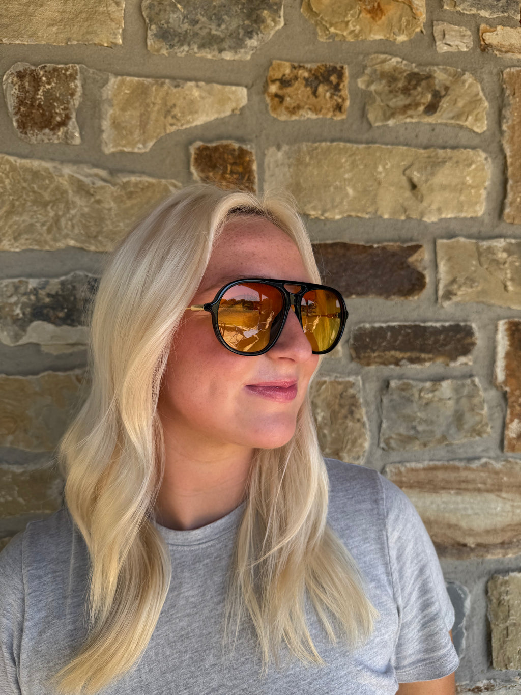 Yellow Tint Brow Sunglasses