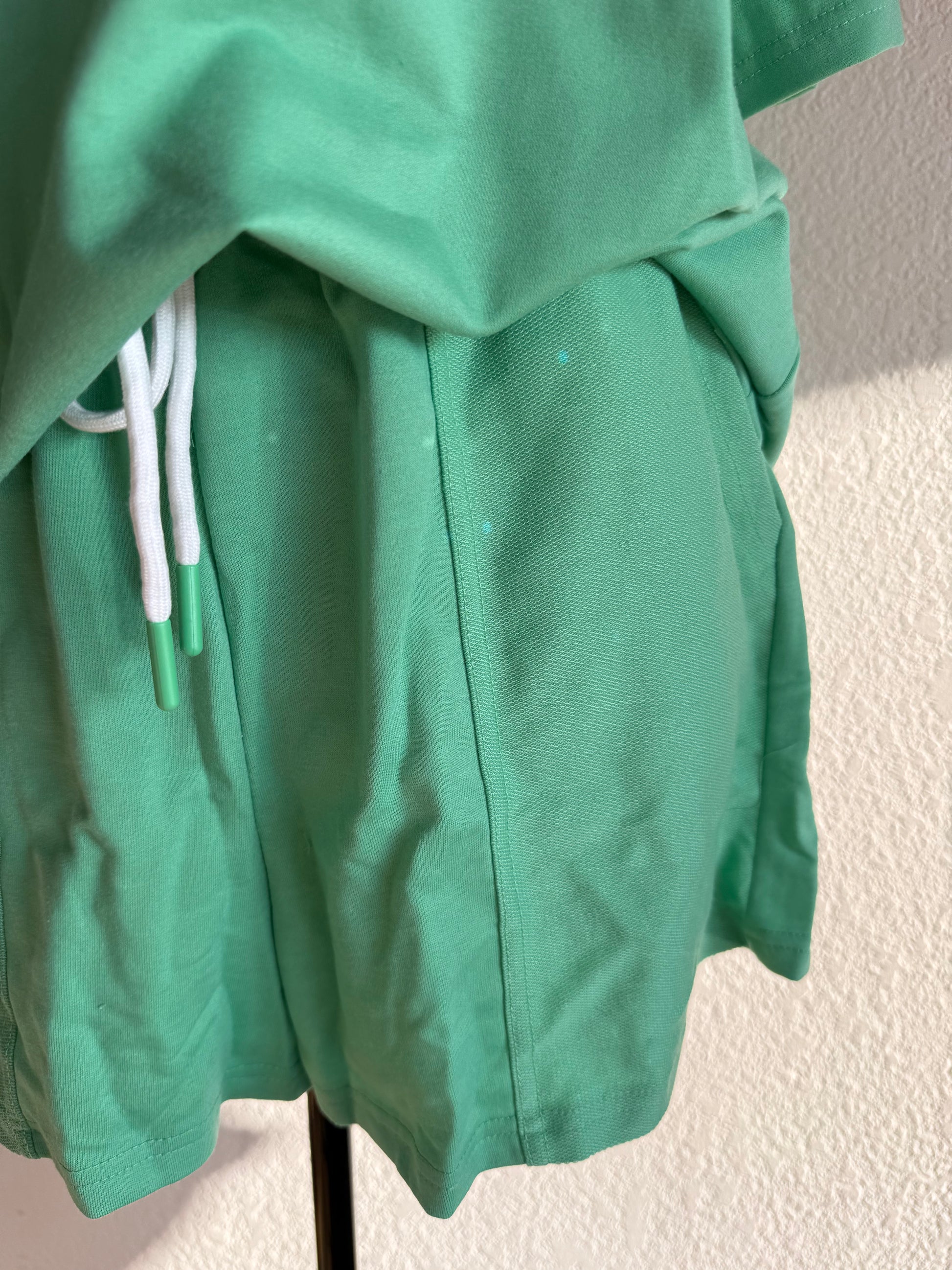 Green V-Neck Set