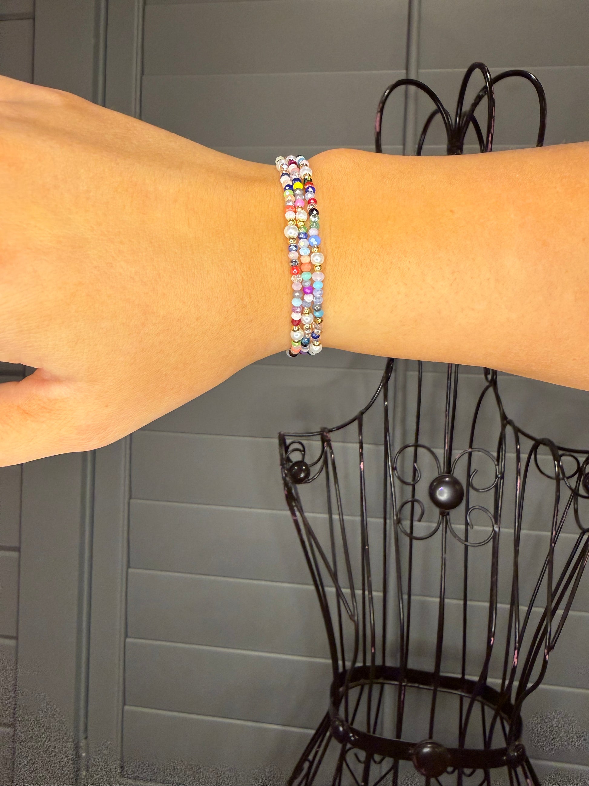 Multicolored Beaded Bracelet Set