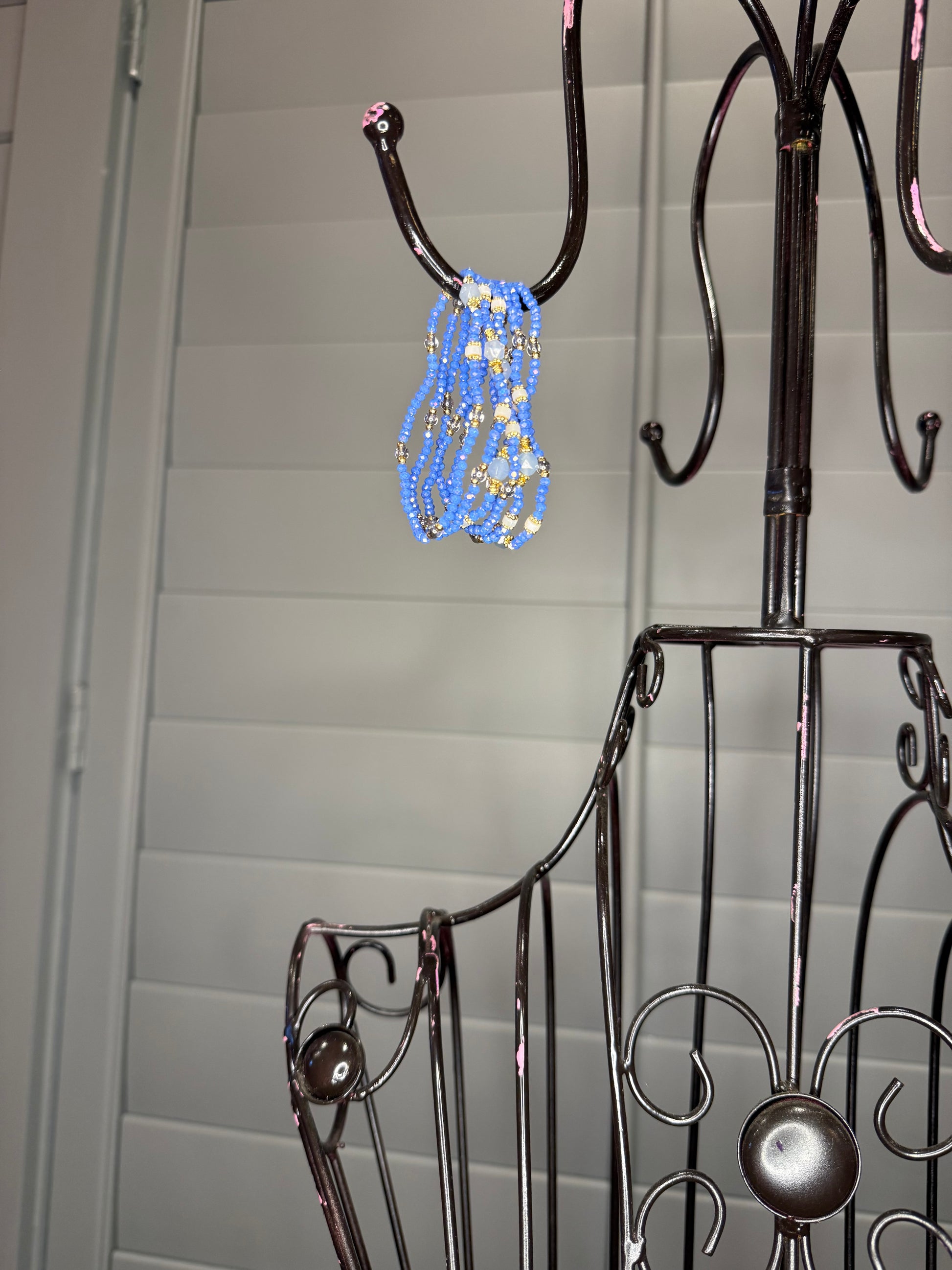 Royal Blue Beaded Bracelet Set