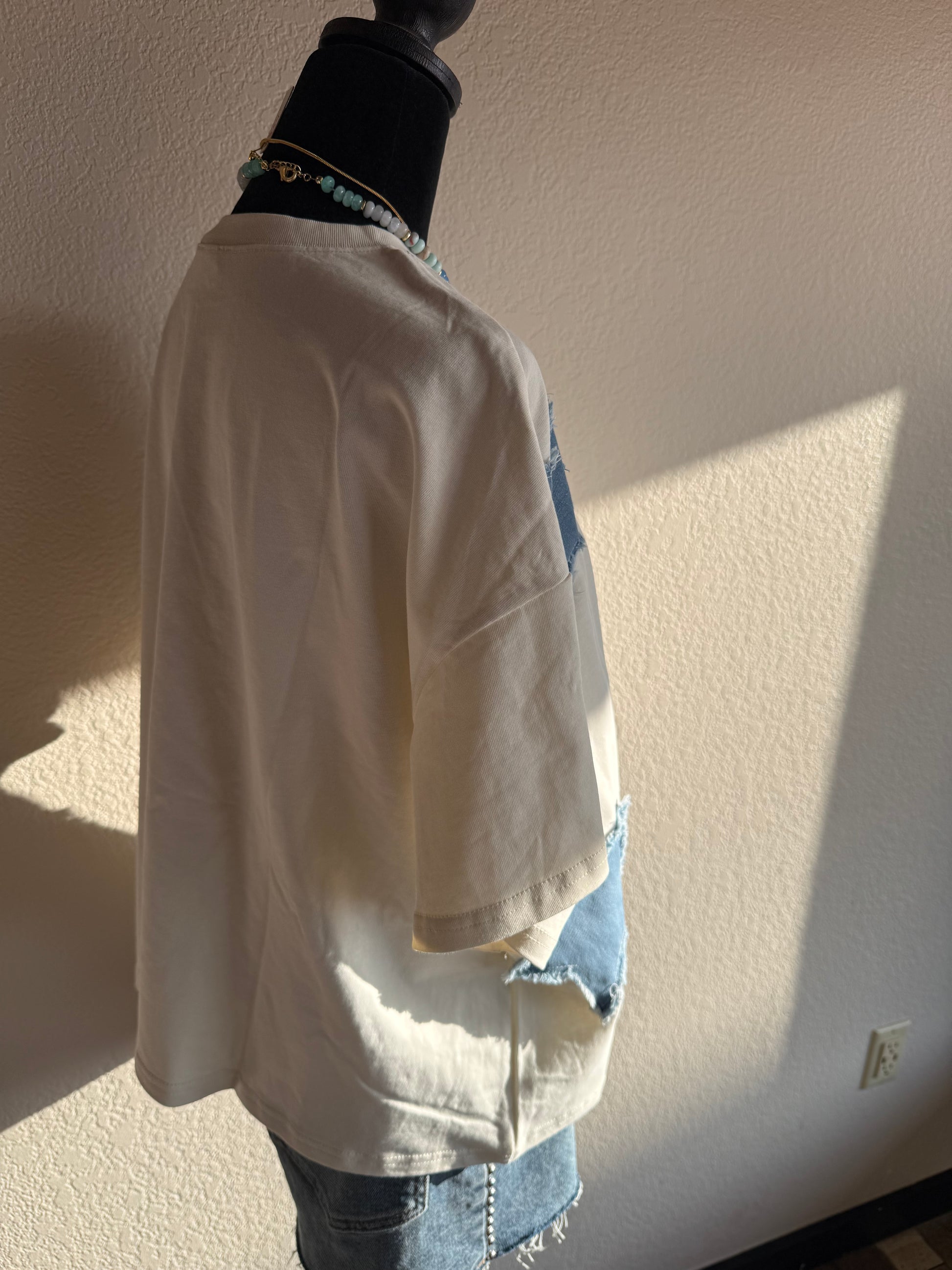 Denim star shirt