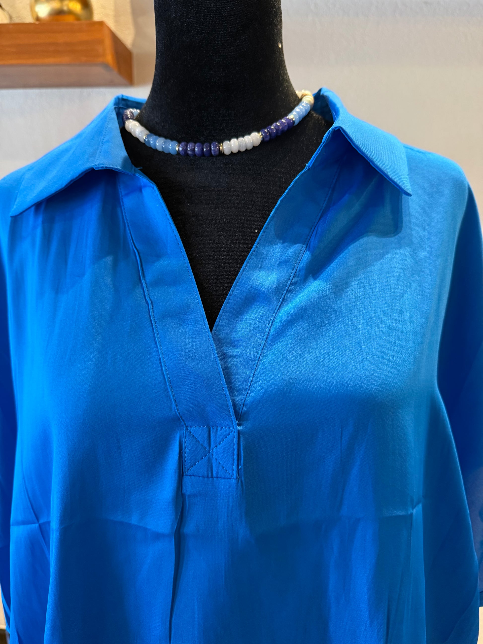 blue plus size top
