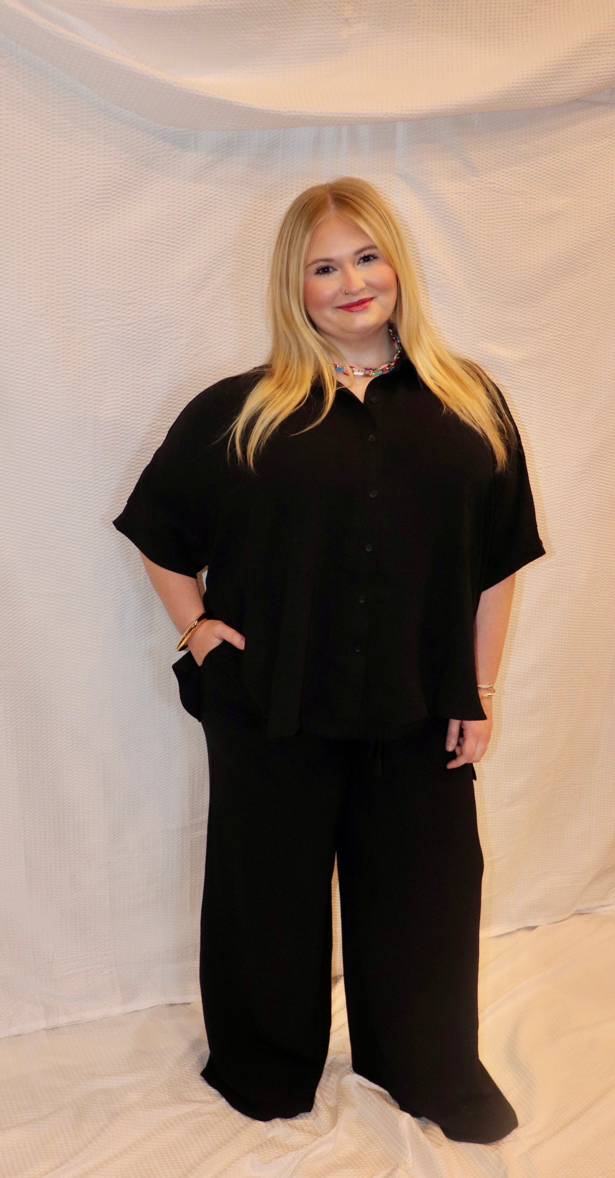 Black Pants and Top Set