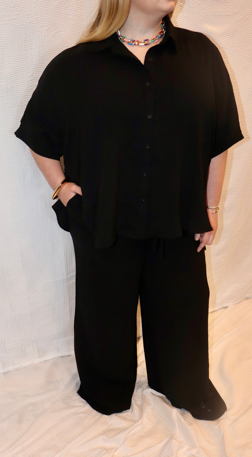 Black Pants and Top Set