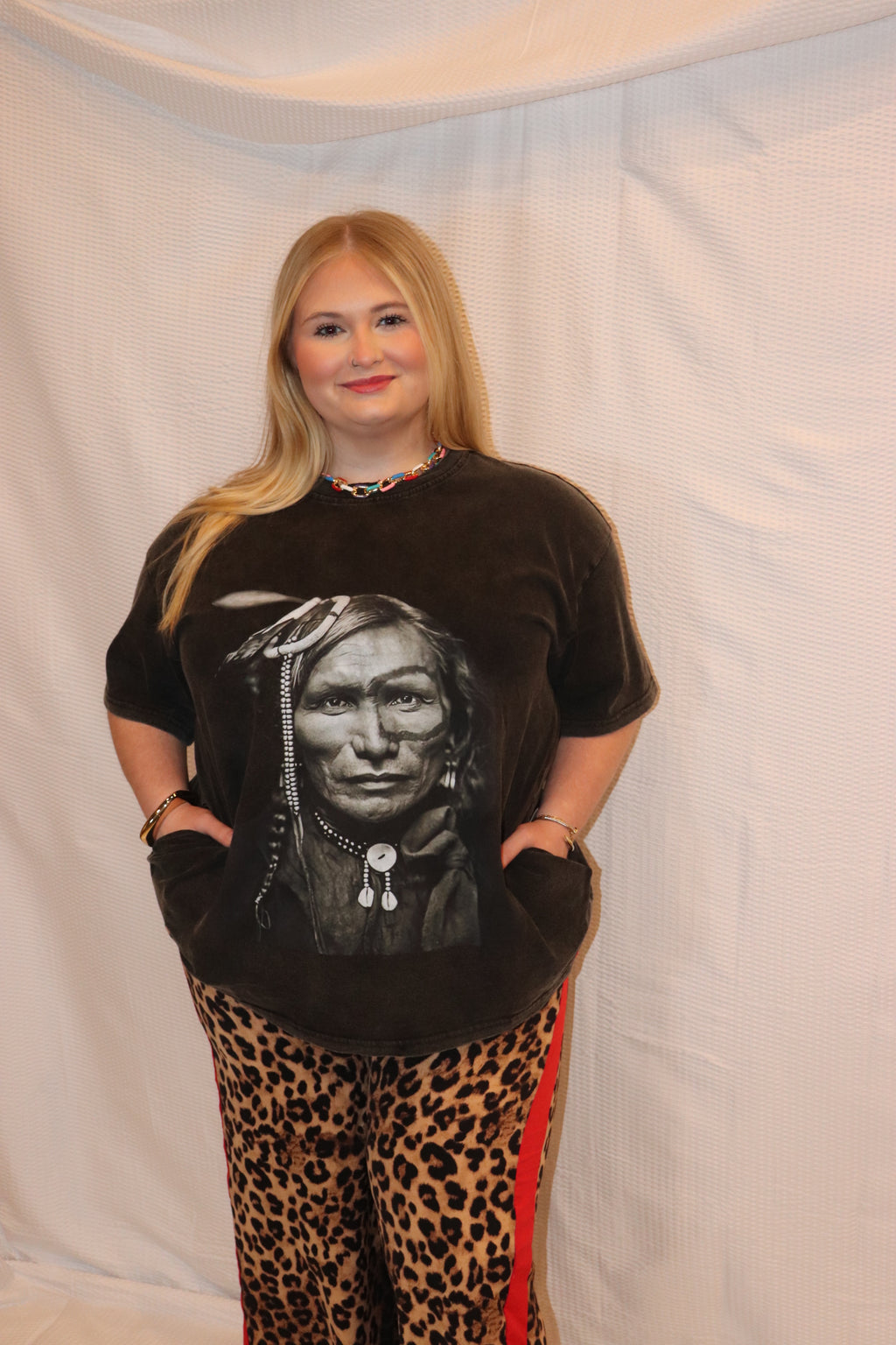 Native American Black Tee