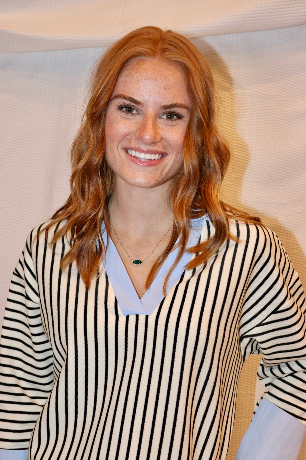 Black and White Collared Shirt